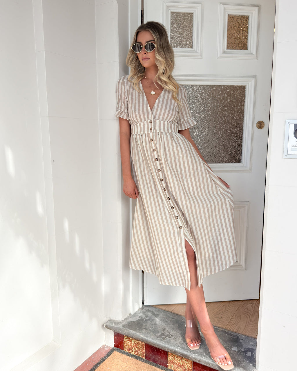 Teresa | Striped Midi Dress