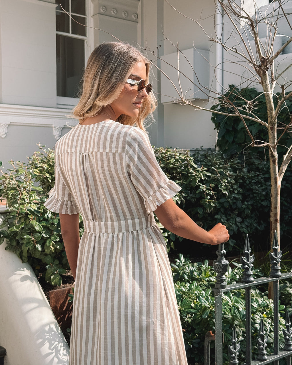 Teresa | Striped Midi Dress
