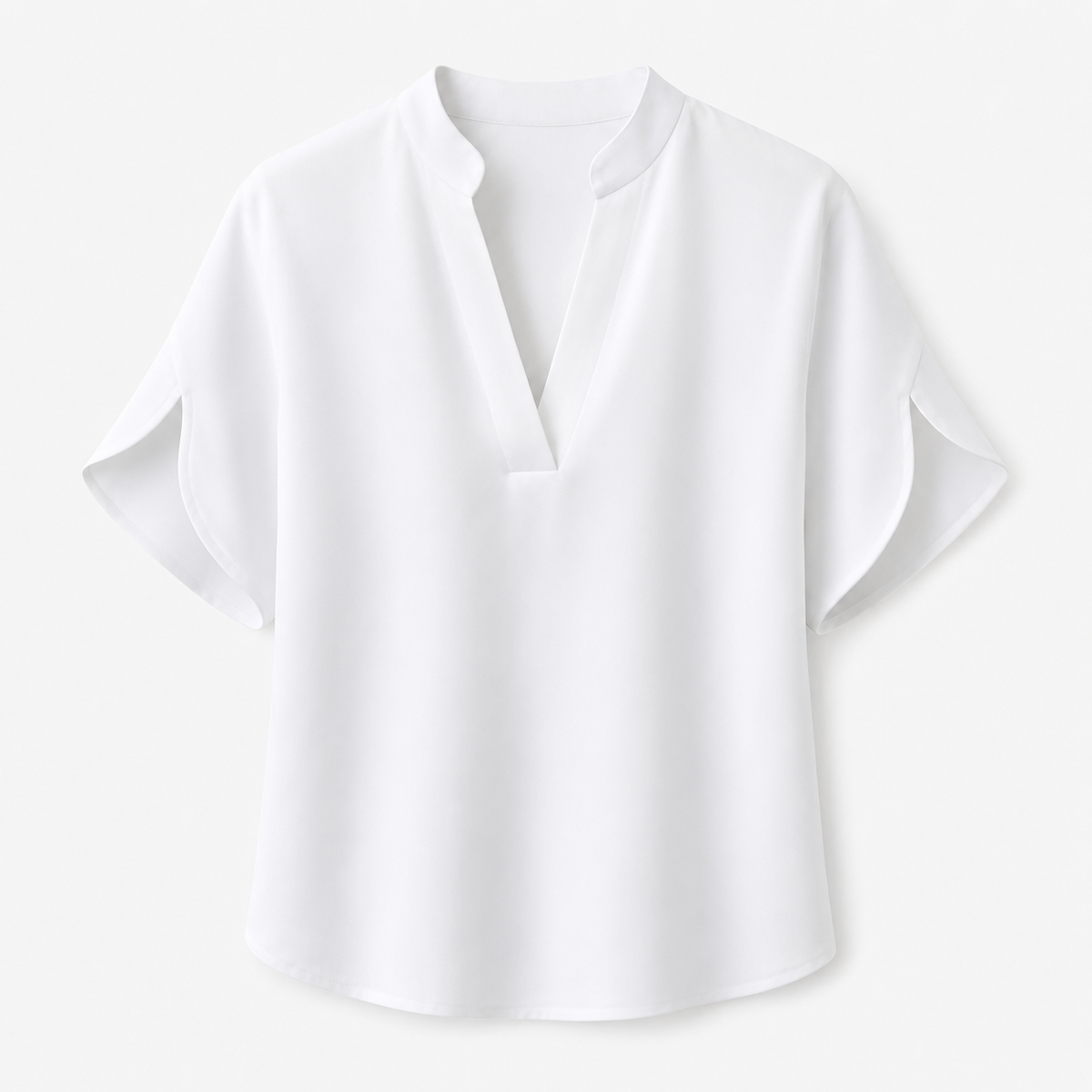 Tegan | Chiffon V-Neck Blouse in Many Colours