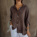 Delaney | Effortless Linen Look Button Shirt