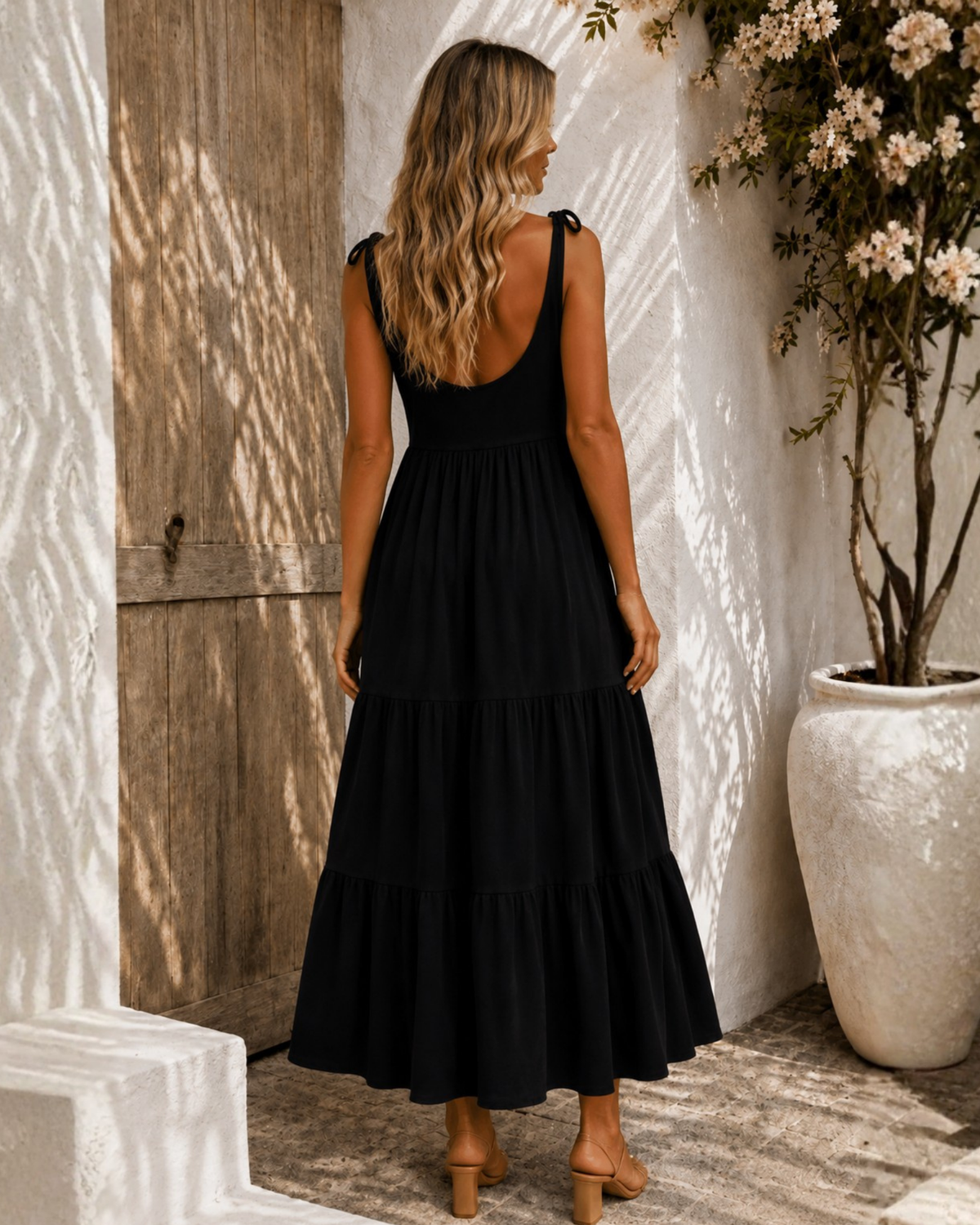 Lydia | Black Everyday Midi Dress