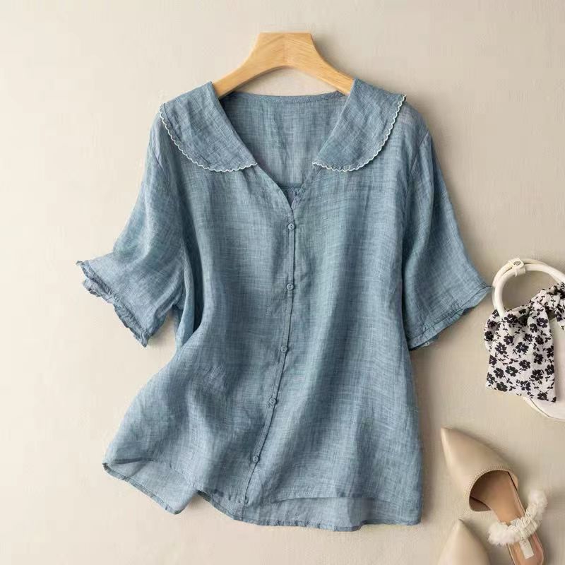 Kristi | Vintage Blouse with Button Detail for Women