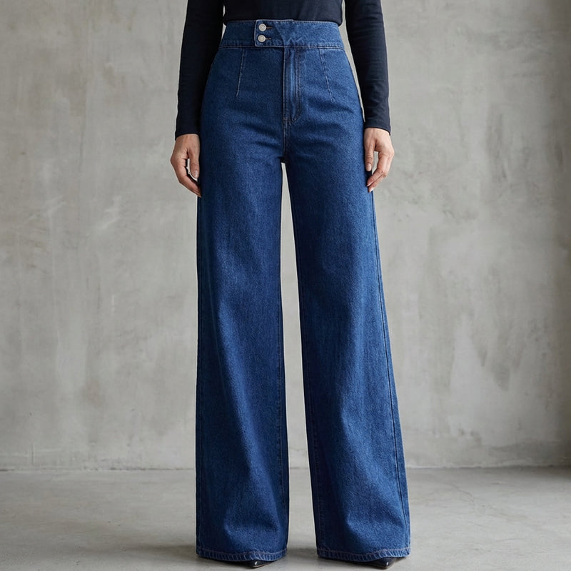 Virginie | Linen Wide-Leg Trousers for Women