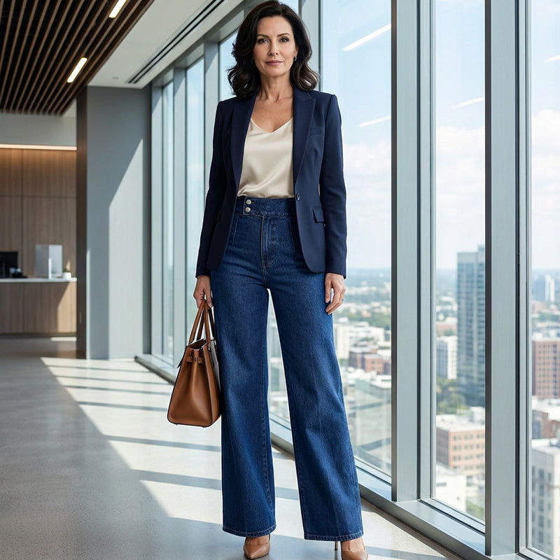 Virginie | Linen Wide-Leg Trousers for Women