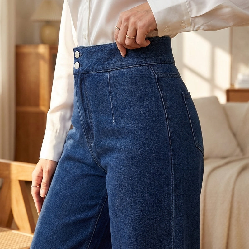 Virginie | Linen Wide-Leg Trousers for Women