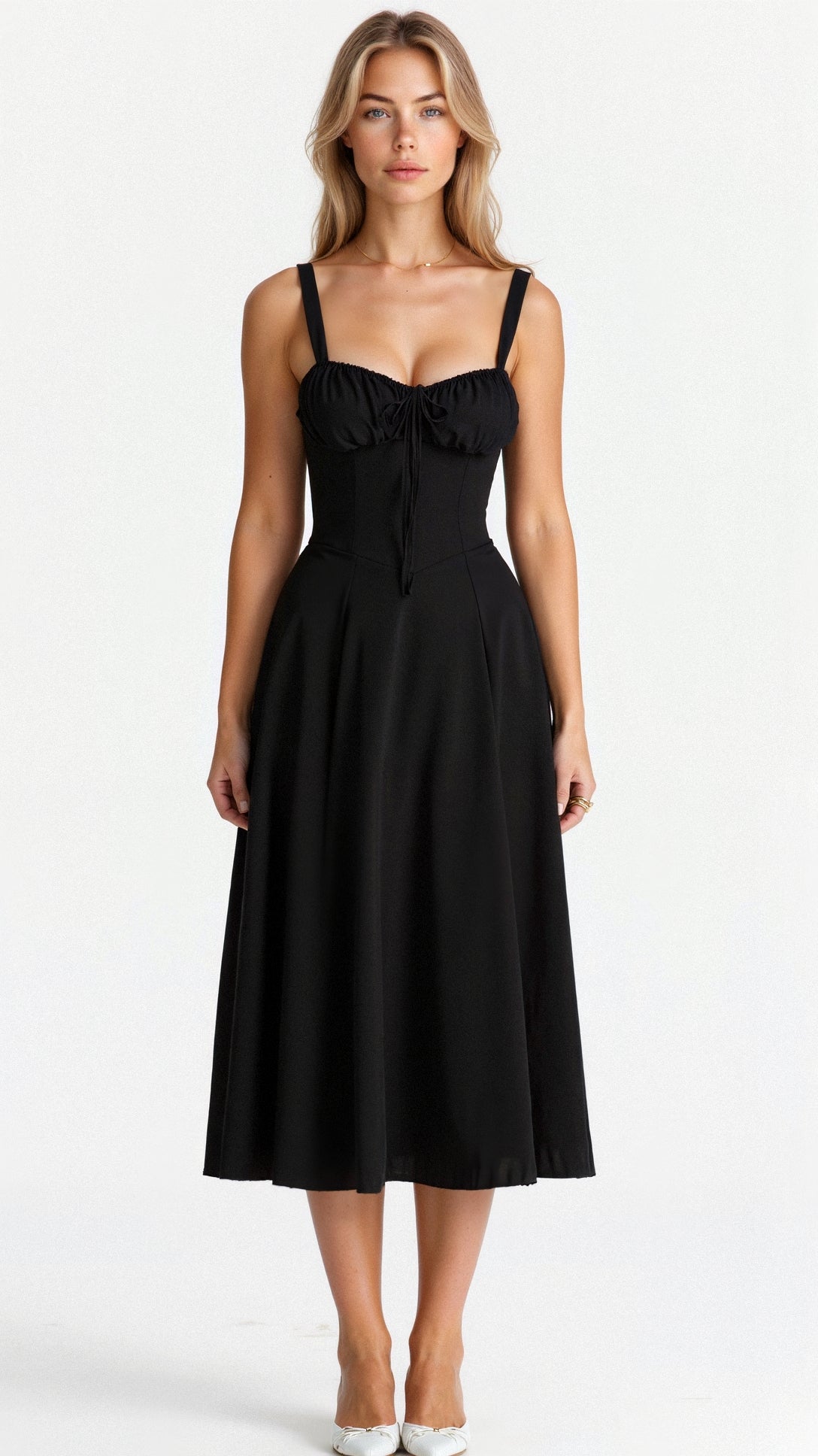 Isabella | Floral Corset Midi Dress