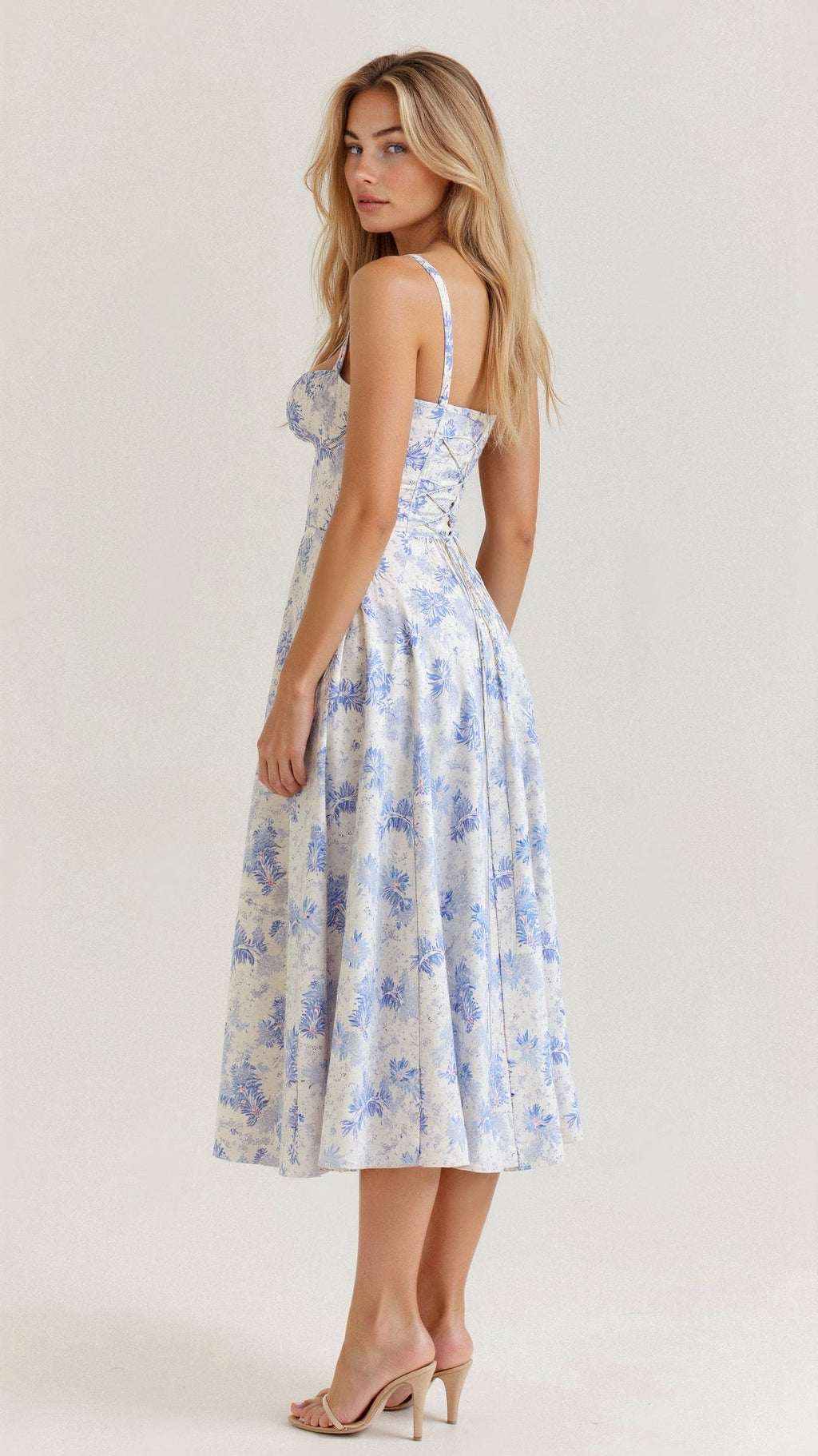 Isabella | Floral Corset Midi Dress