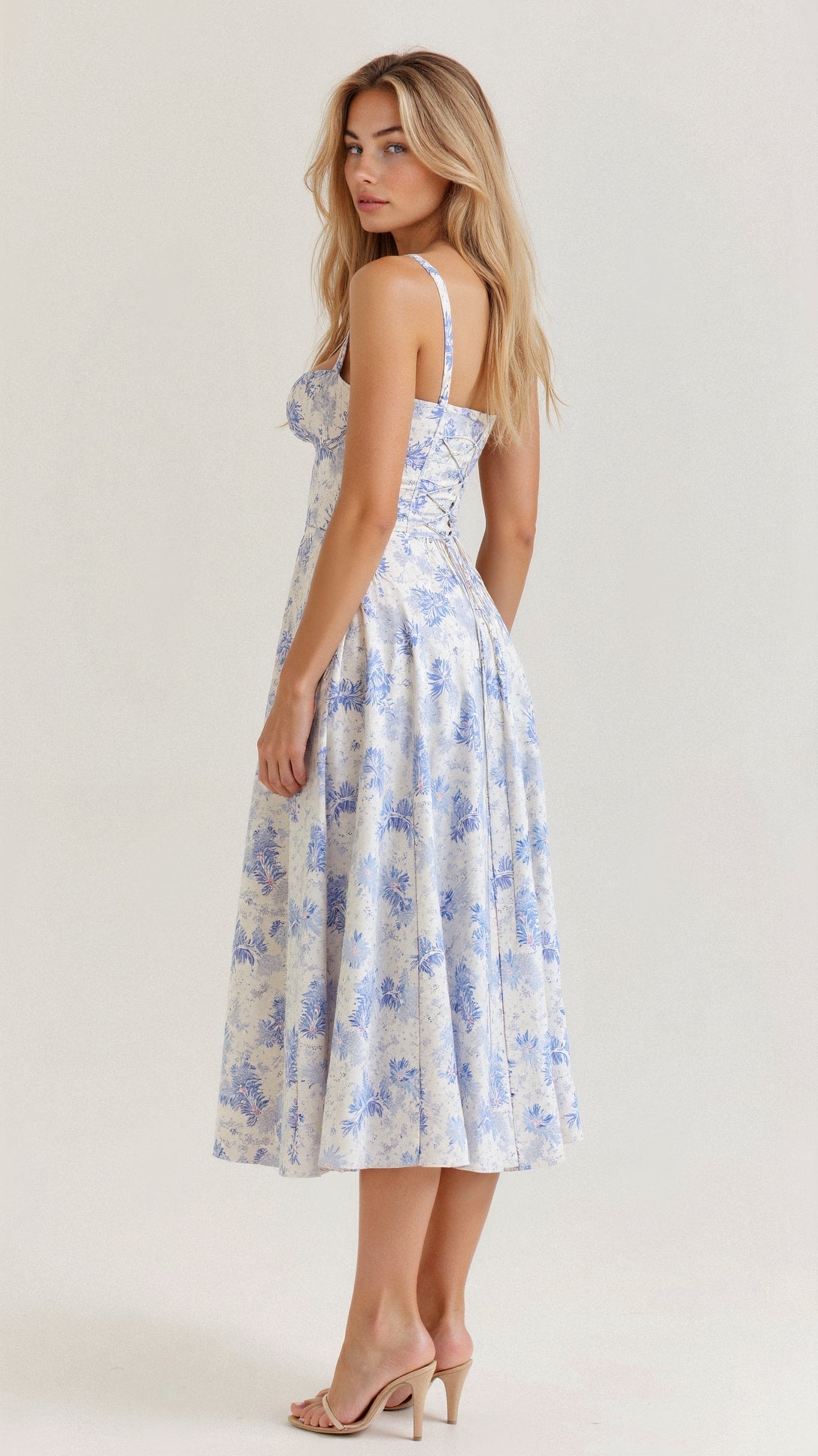 Isabella | Floral Corset Midi Dress