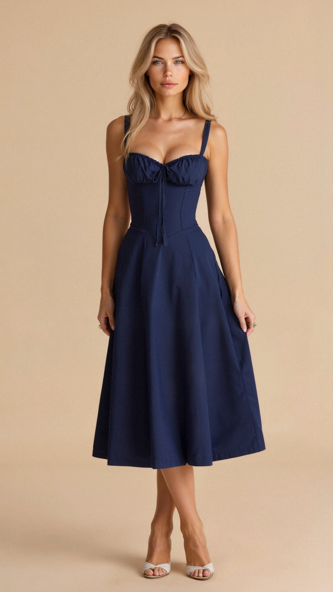 Isabella | Floral Corset Midi Dress