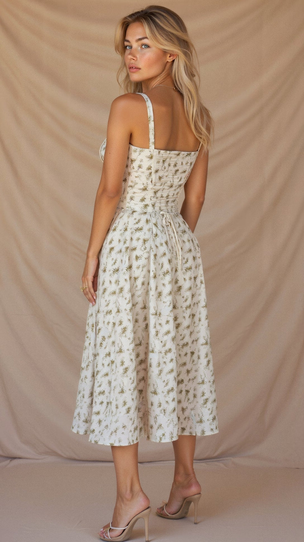 Isabella | Floral Corset Midi Dress