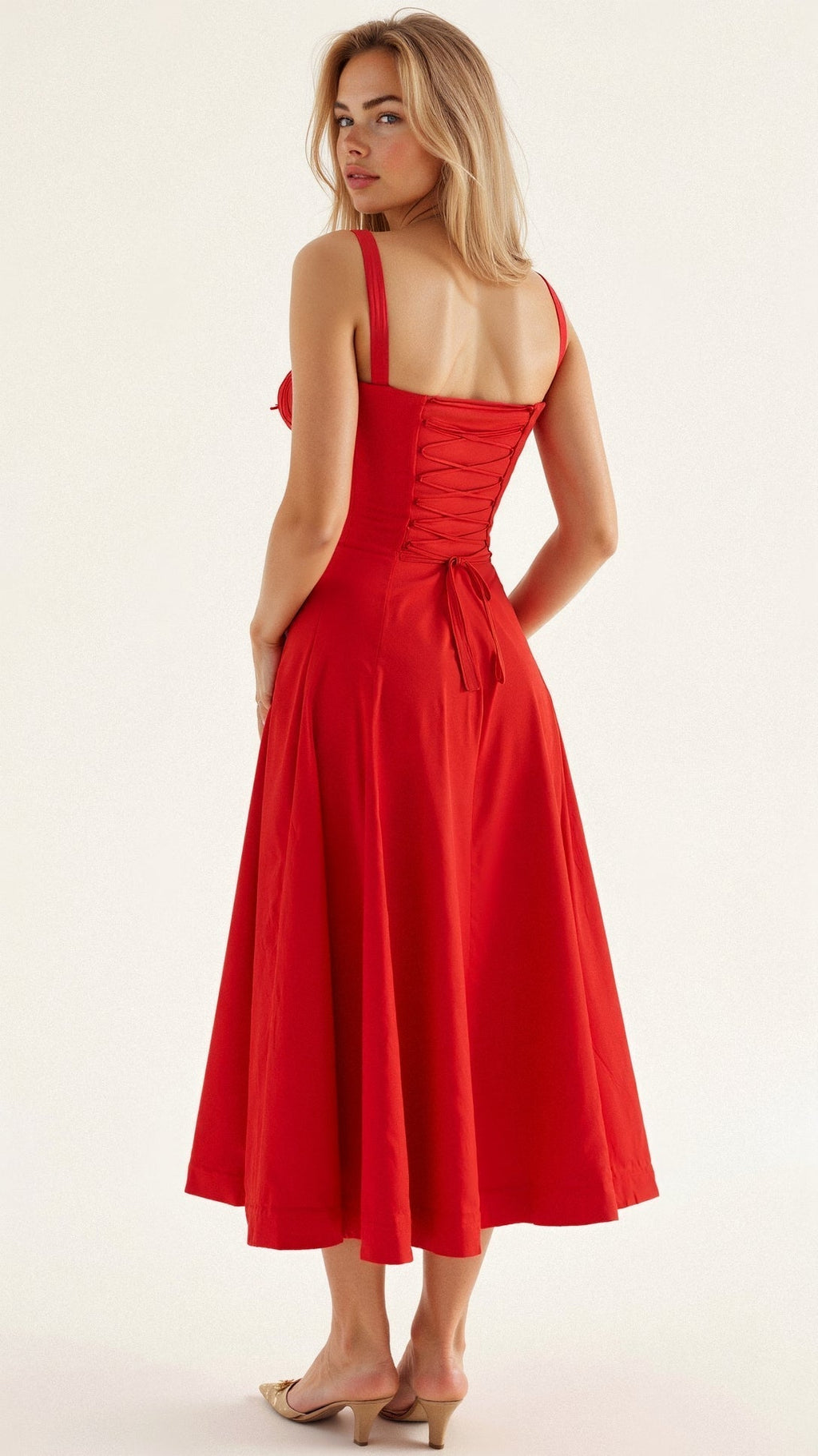 Isabella | Floral Corset Midi Dress