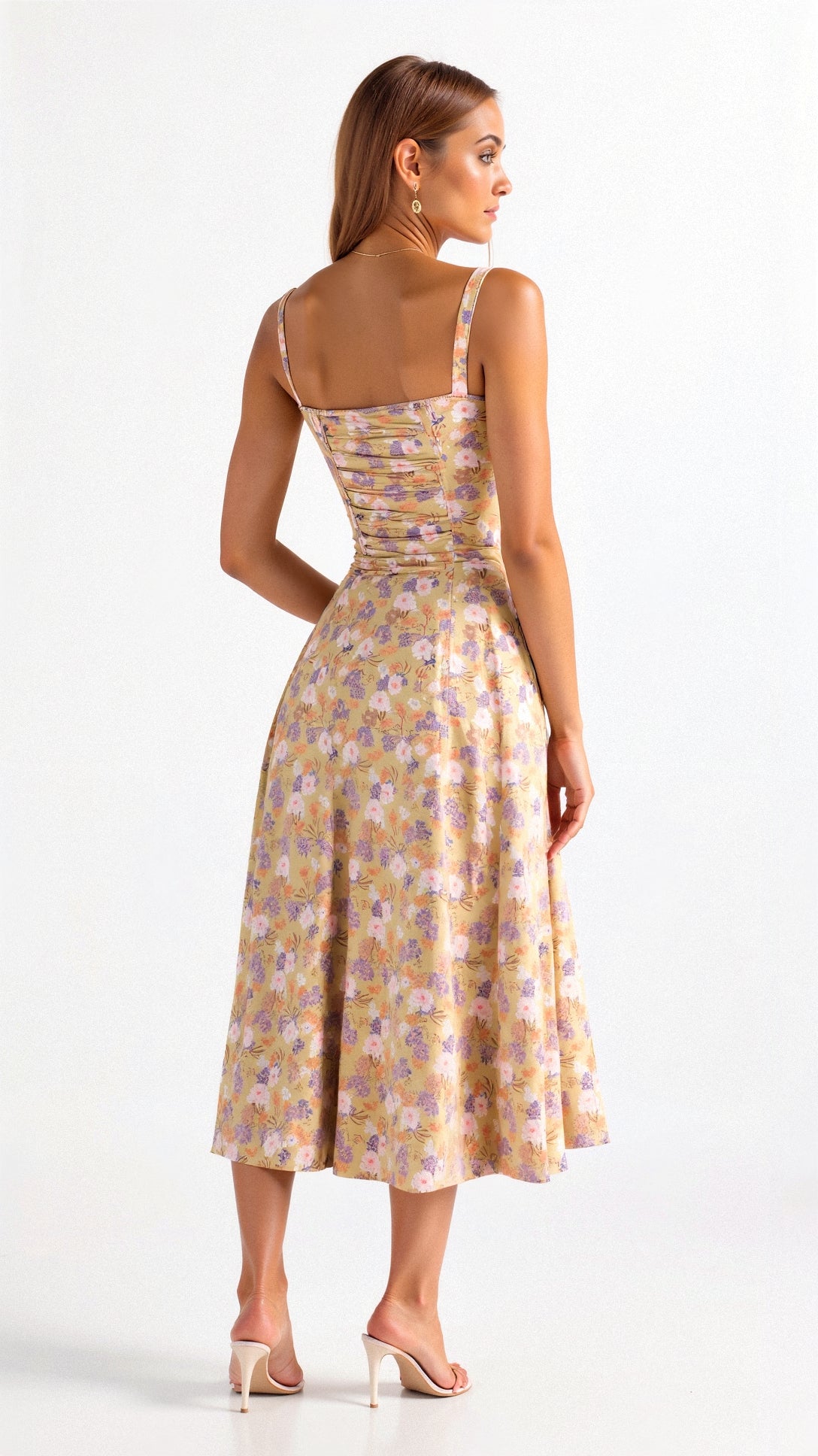 Isabella | Floral Corset Midi Dress
