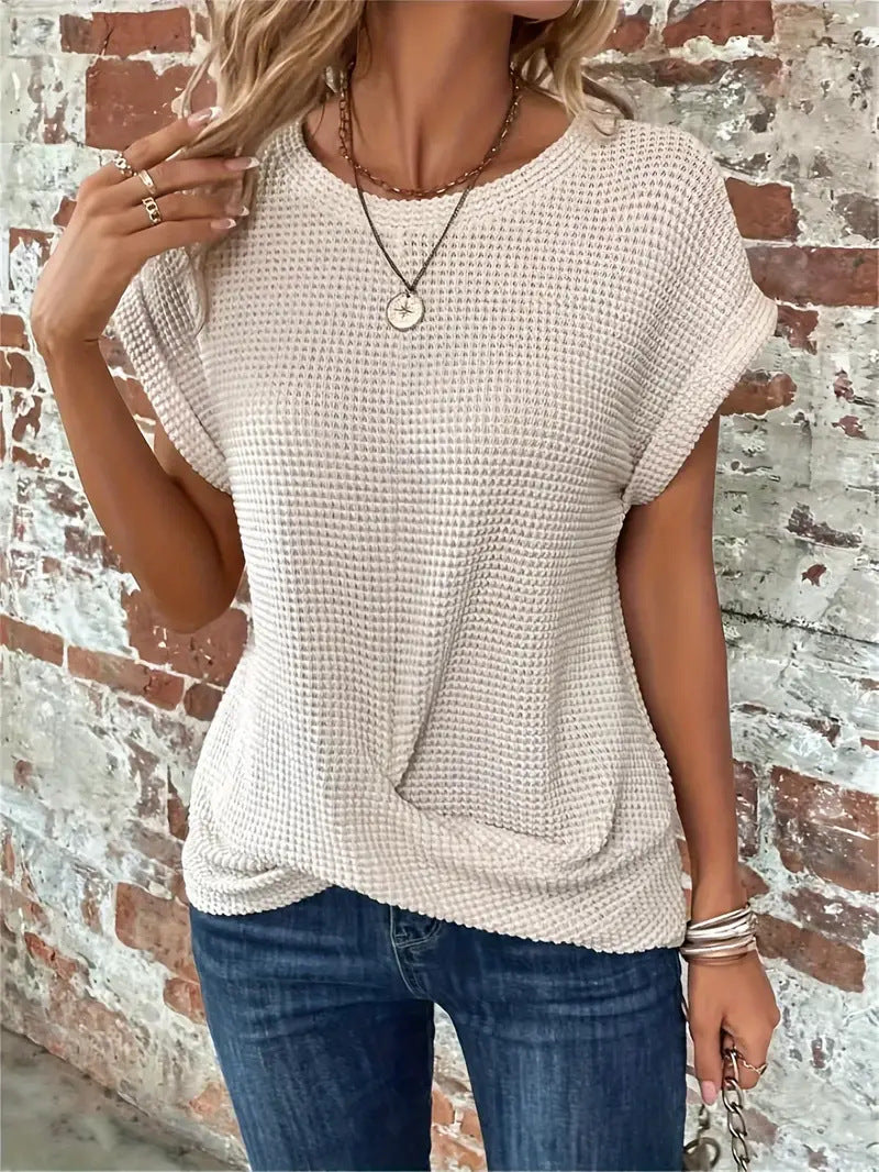 Sylvia | Waffle Knit Casual Tee for Women