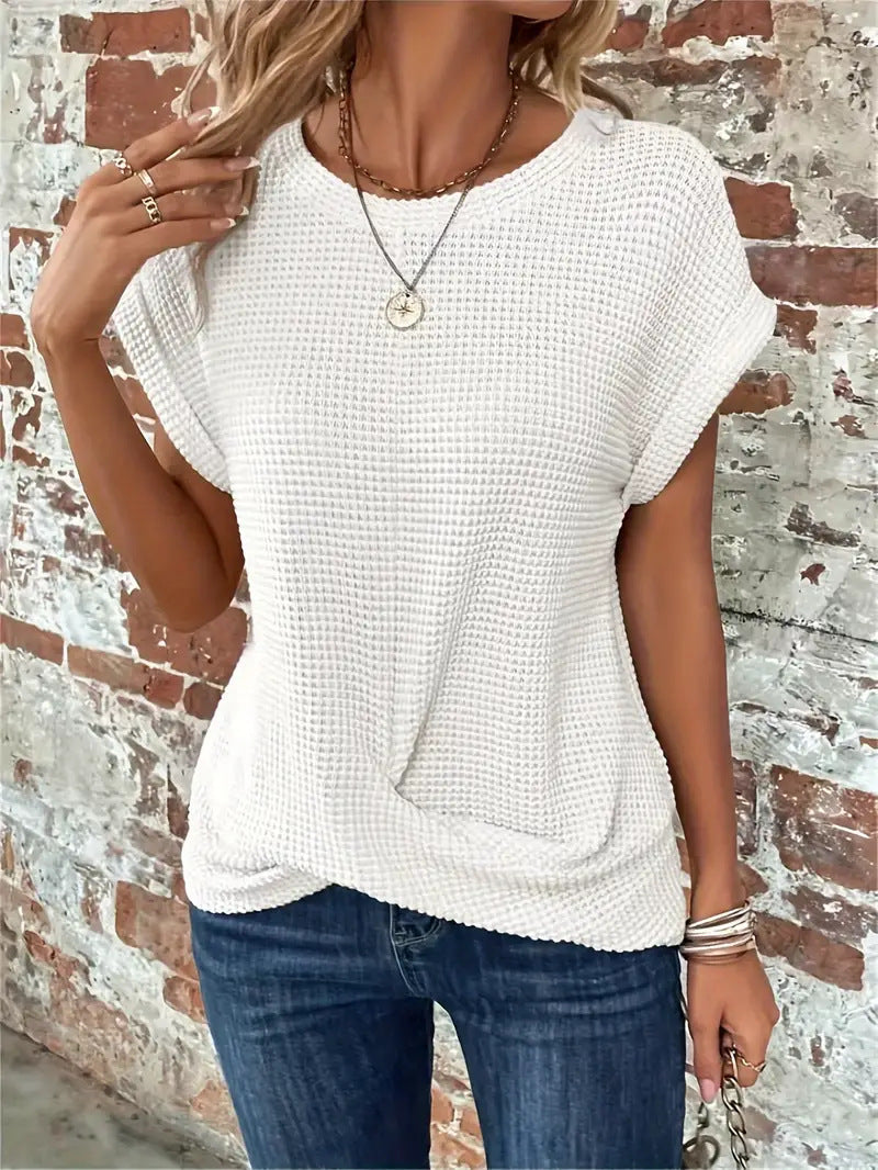 Sylvia | Waffle Knit Casual Tee for Women
