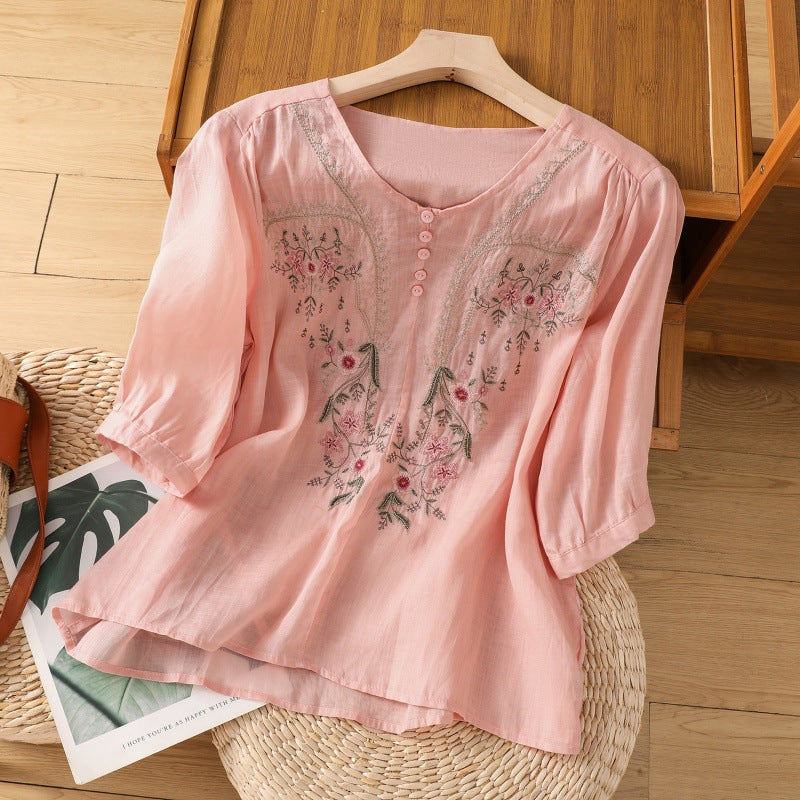 Tamsina | Floral Relaxed Blouse for Women