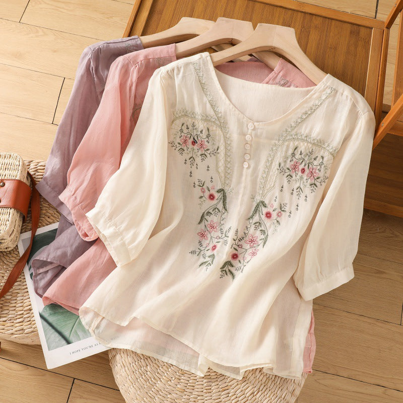 Tamsina | Floral Relaxed Blouse for Women