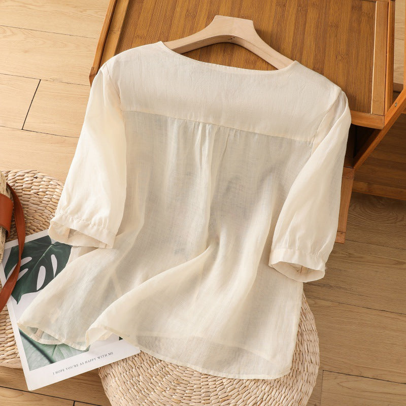 Tamsina | Floral Relaxed Blouse for Women