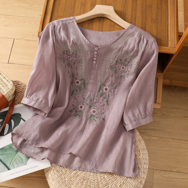 Tamsina | Floral Relaxed Blouse for Women