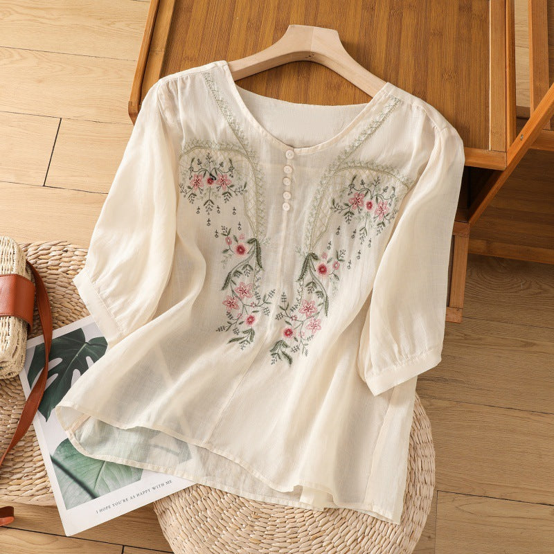 Tamsina | Floral Relaxed Blouse for Women