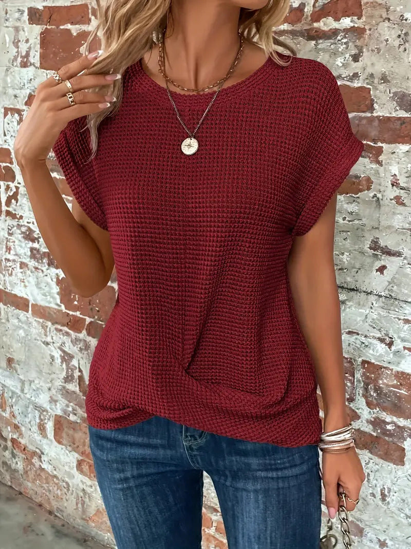 Sylvia | Waffle Knit Casual Tee for Women