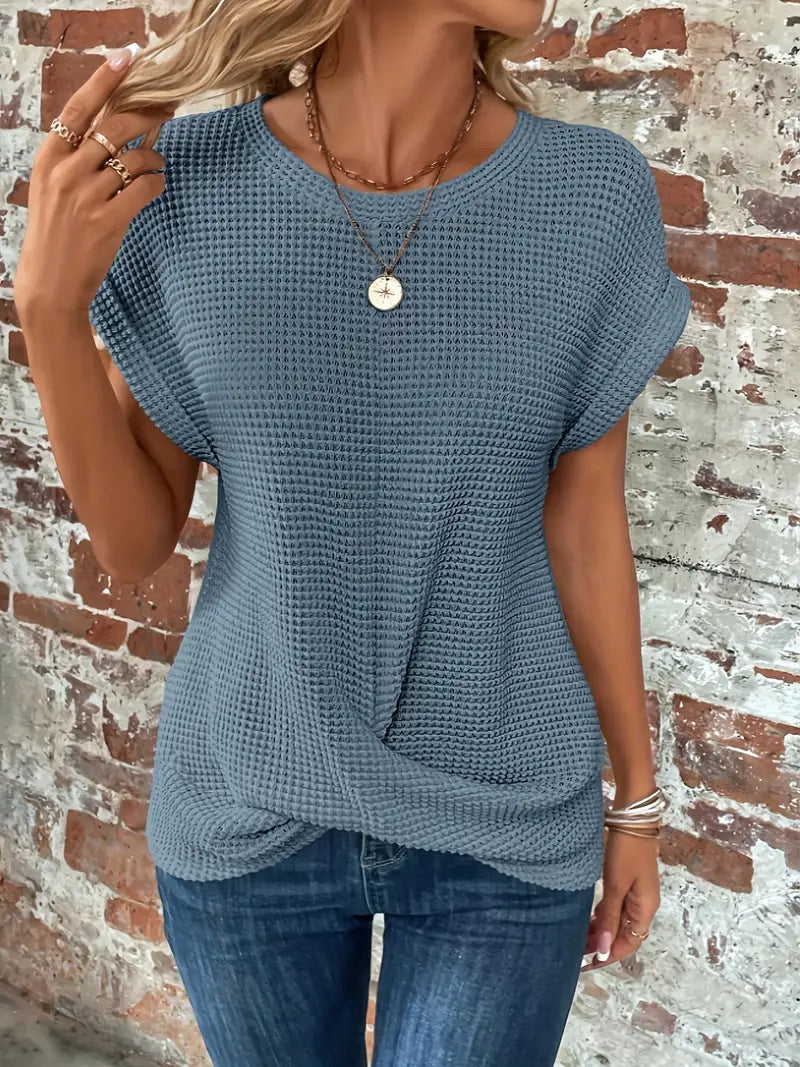 Sylvia | Waffle Knit Casual Tee for Women