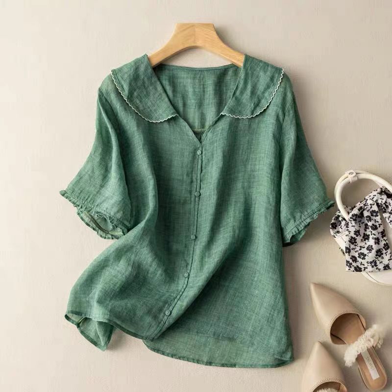 Kristi | Vintage Blouse with Button Detail for Women