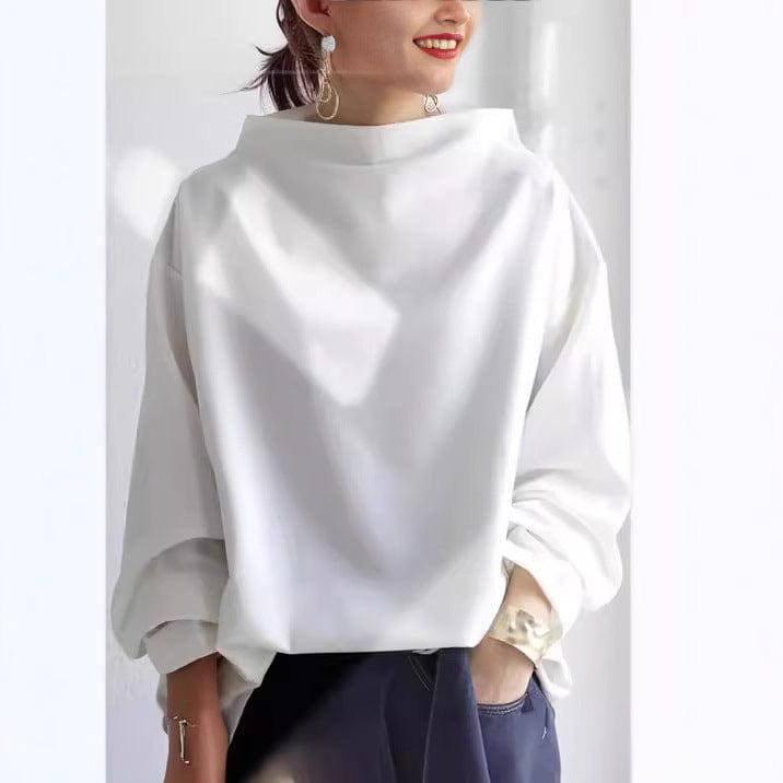 Louisette | Cashmere High-Neck Casual Top for Women
