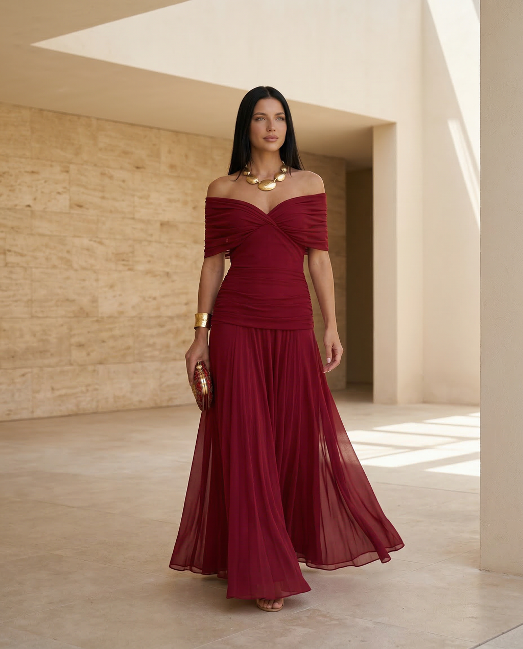 Rosalind | Off Shoulder Maxi Dress