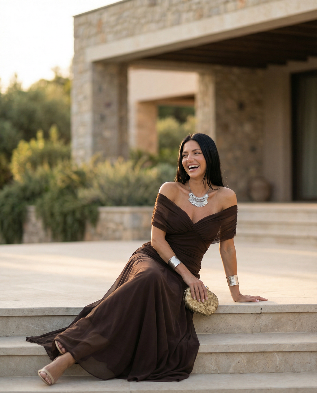 Noemi | Off Shoulder Maxi Dress