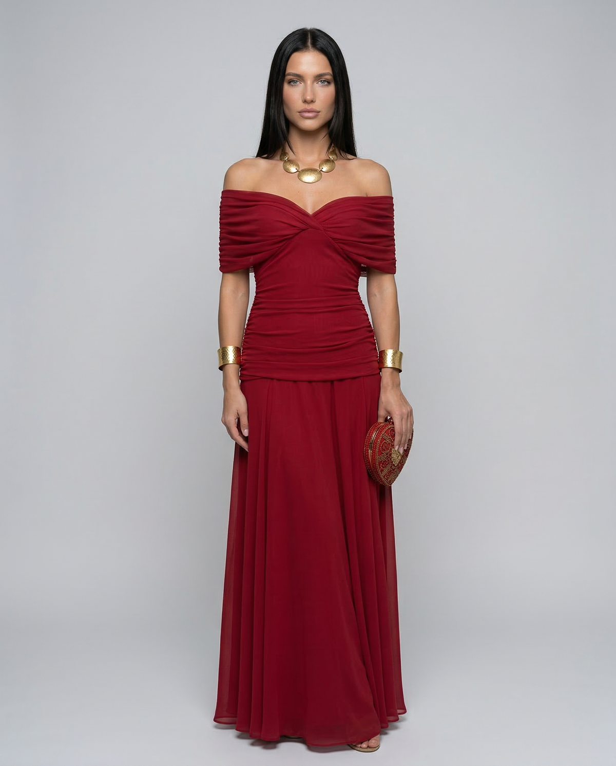 Rosalind | Off Shoulder Maxi Dress