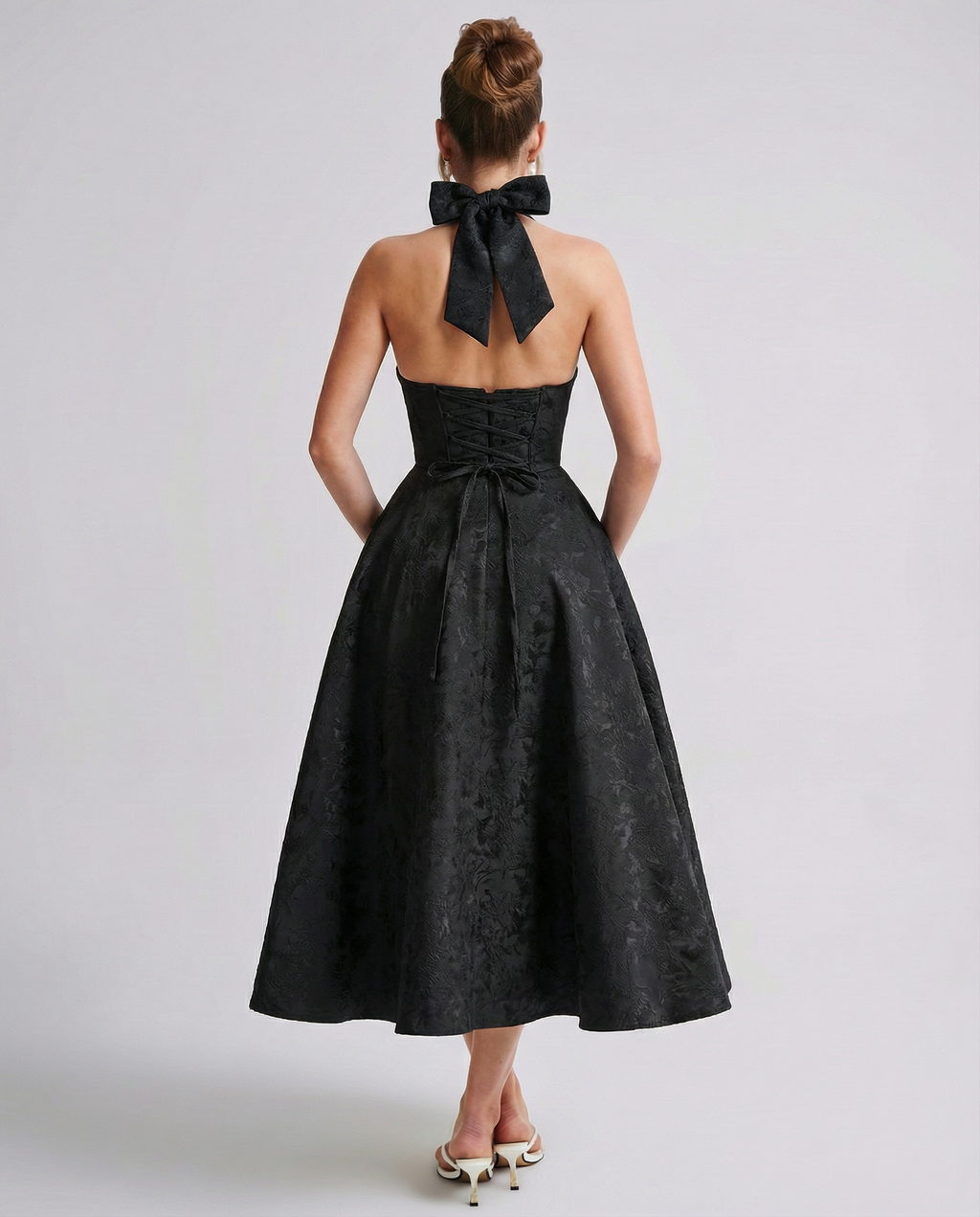 Livia | Vintage Halter Midi Dress