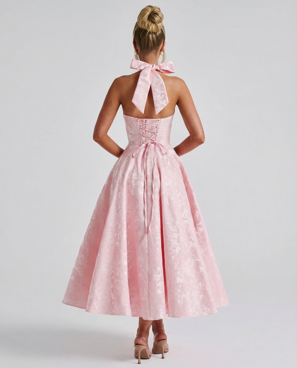 Livia | Vintage Halter Midi Dress