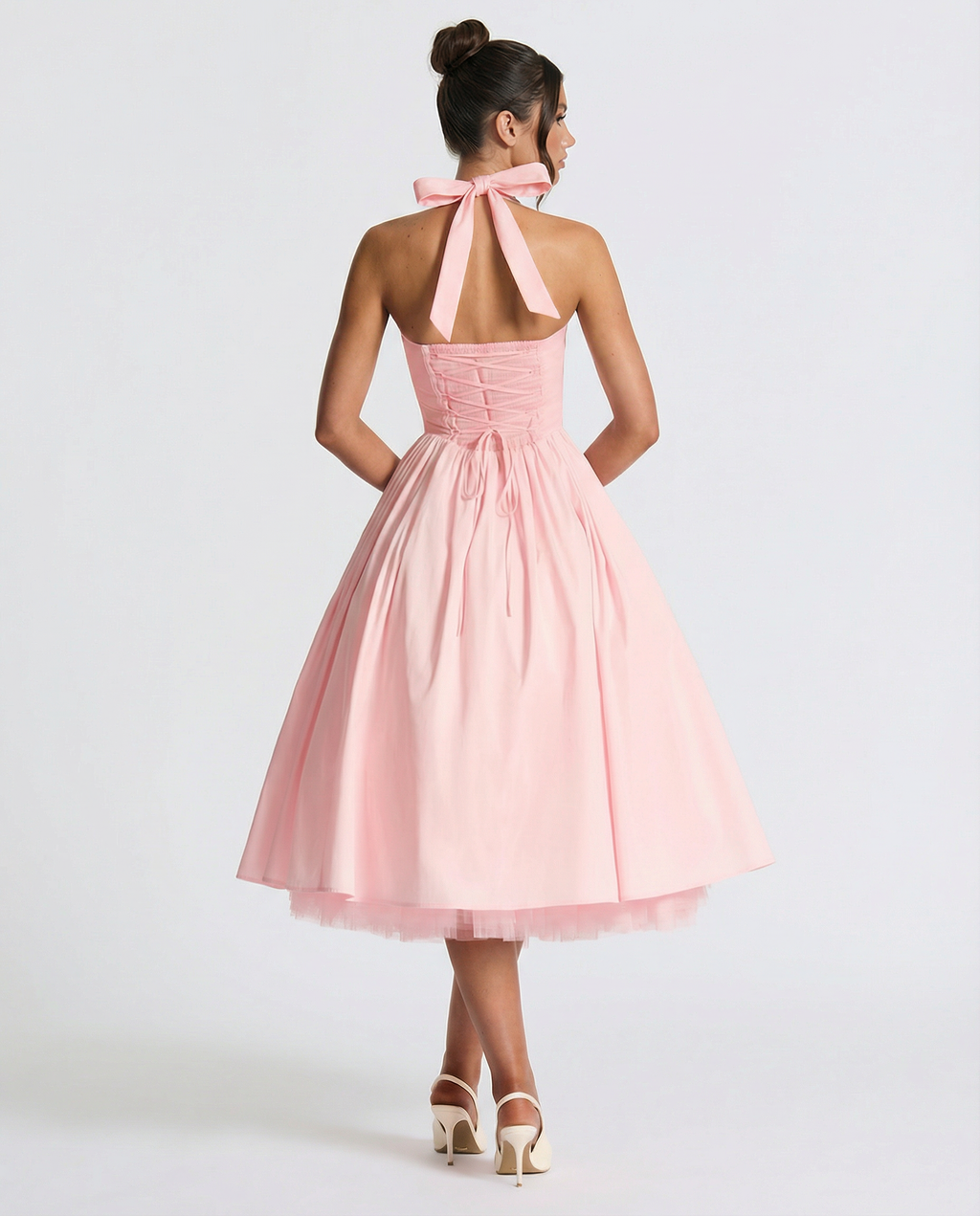 Natalia | Elegant White Midi Dress
