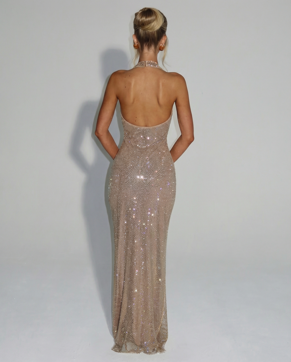 Selena | Sequin Halter Maxi Dress
