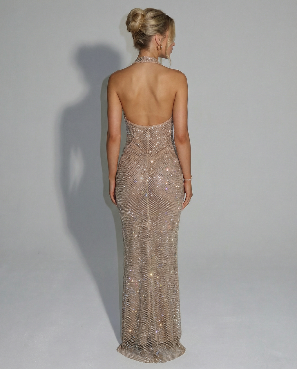 Selena | Sequin Halter Maxi Dress