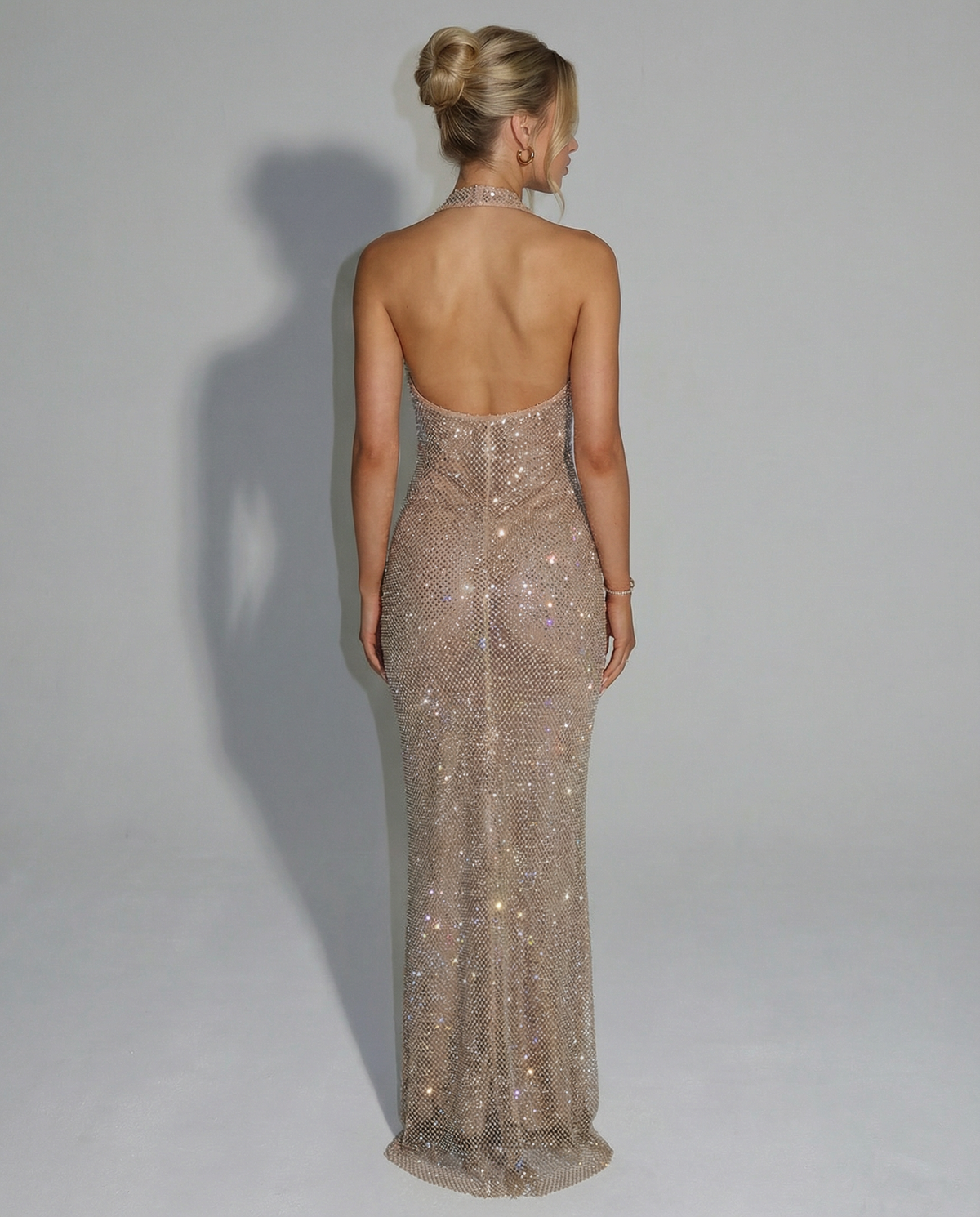 Selena | Sequin Halter Maxi Dress
