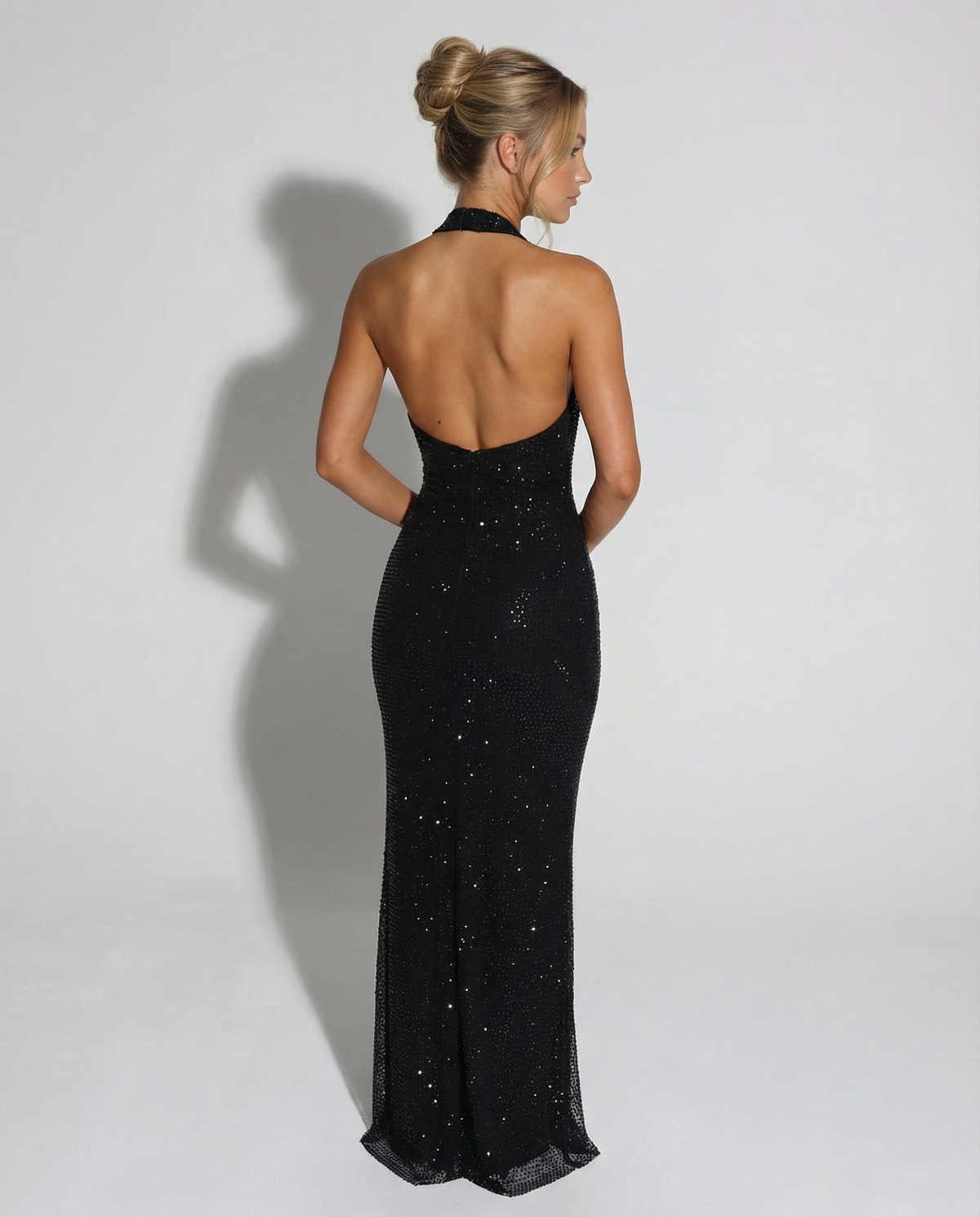 Selena | Sequin Halter Maxi Dress