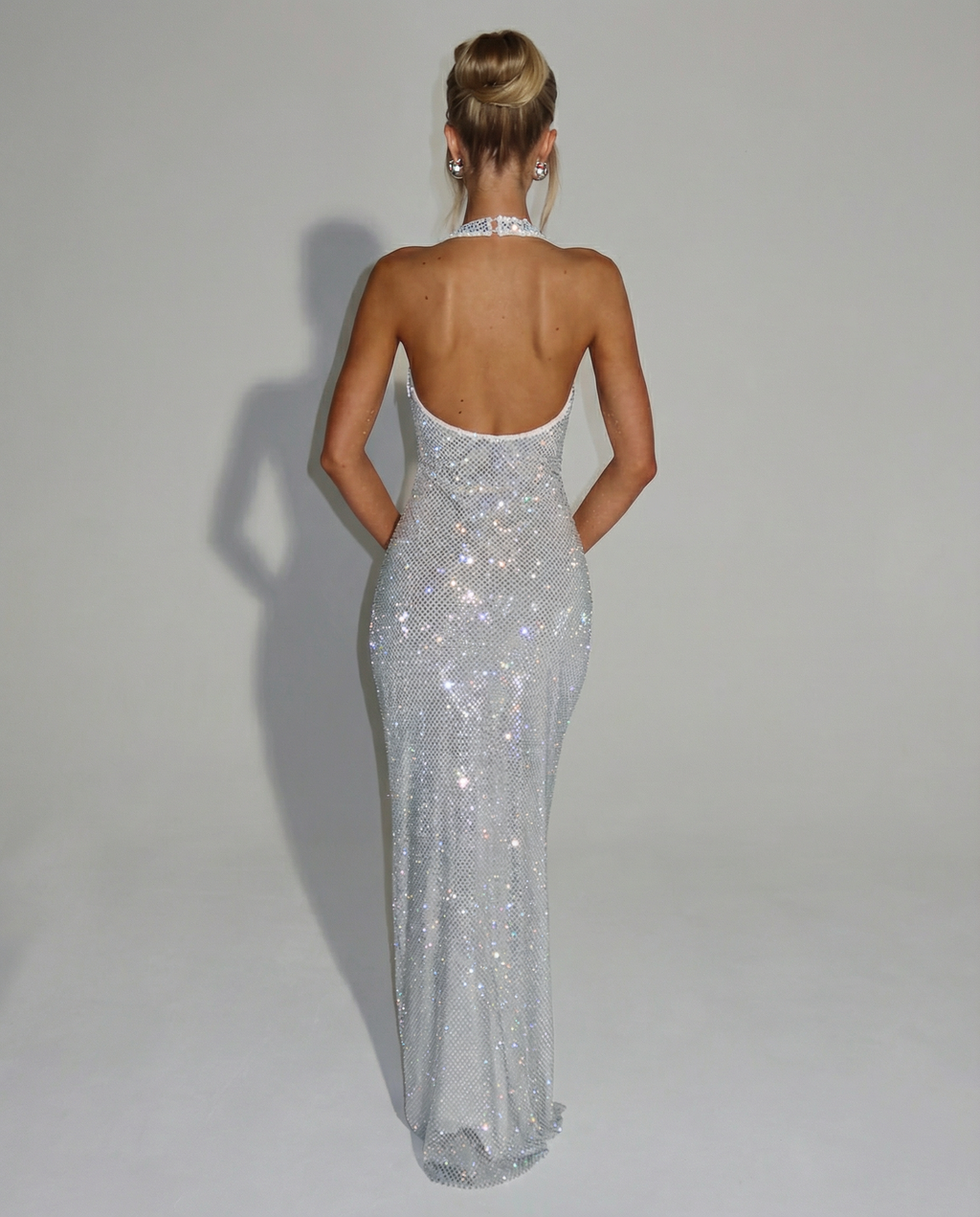 Selena | Sequin Halter Maxi Dress