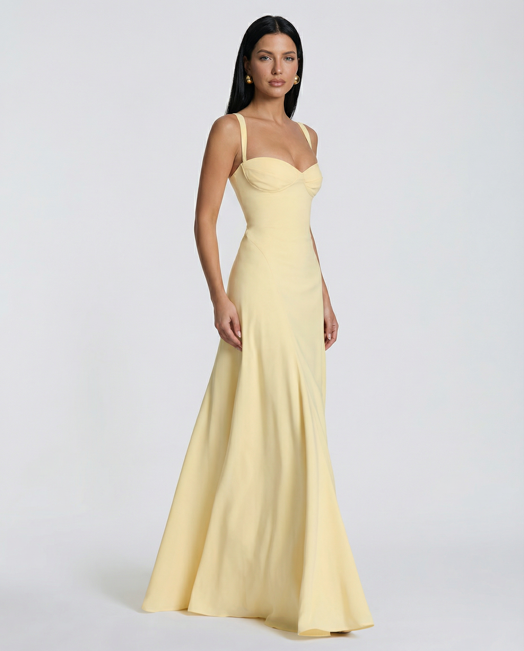 Loredana | Elegant Yellow Maxi Dress