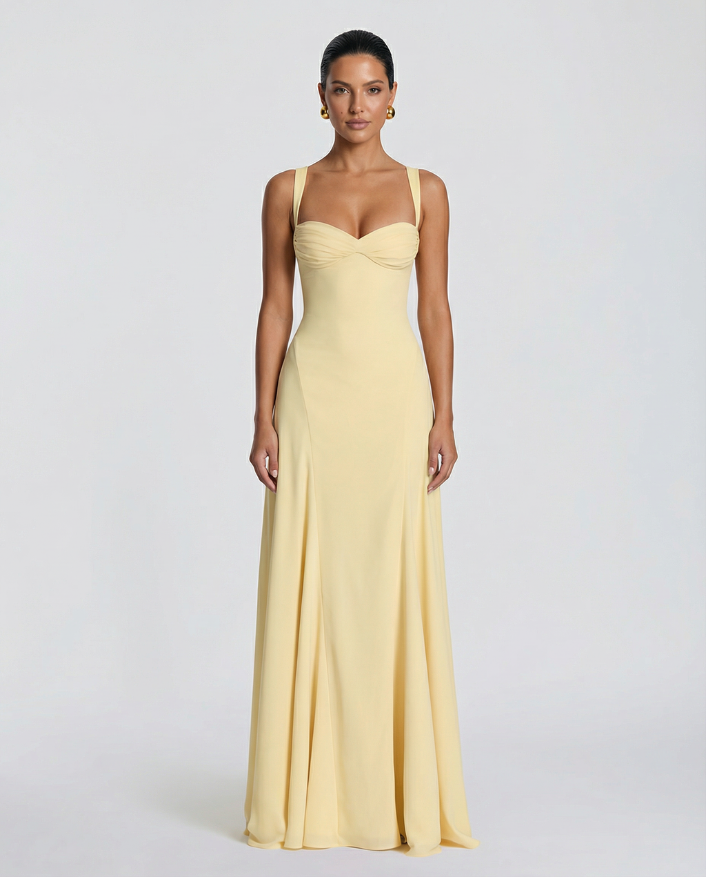 Loredana | Elegant Yellow Maxi Dress