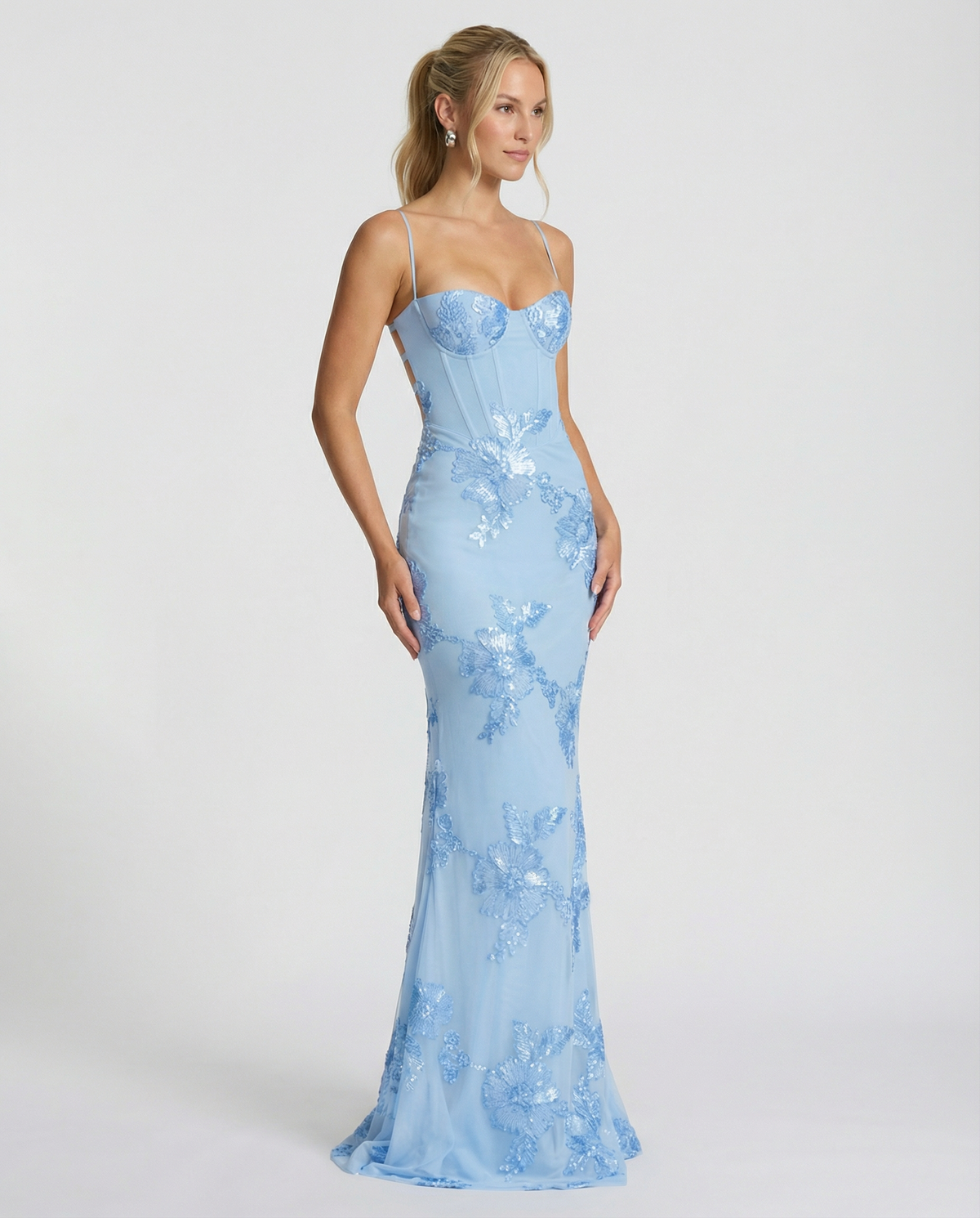Aurélie | Embroidered Evening Maxi Dress