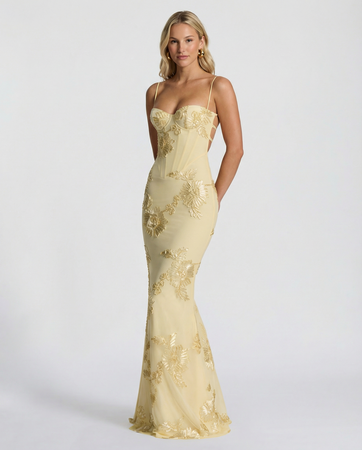 Aurélie | Embroidered Evening Maxi Dress