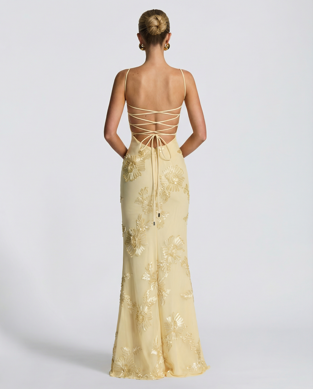 Aurélie | Embroidered Evening Maxi Dress