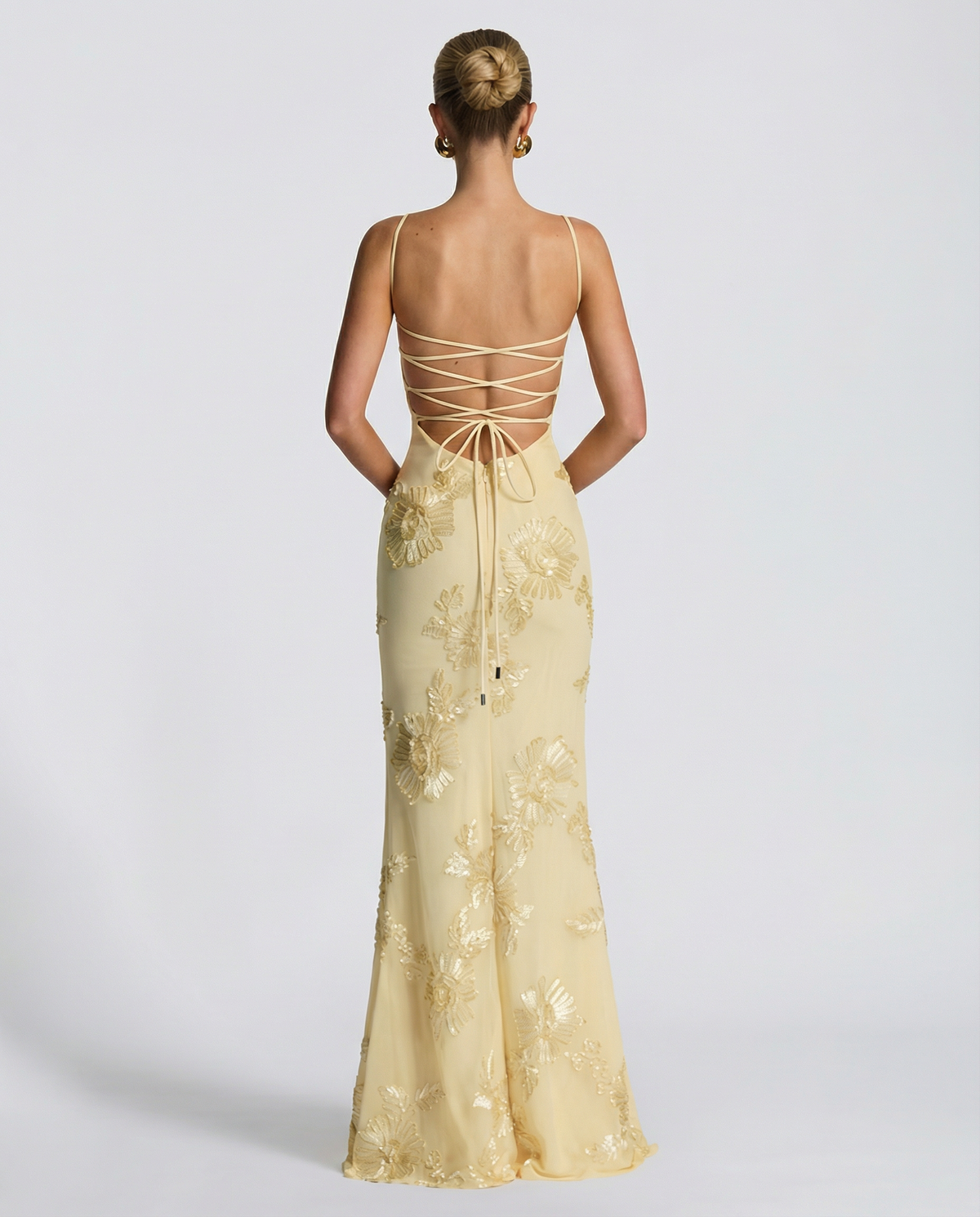 Aurélie | Embroidered Evening Maxi Dress