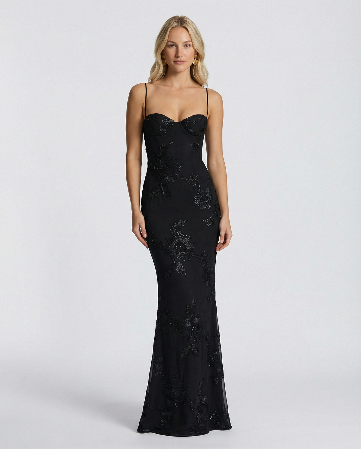 Aurélie | Embroidered Evening Maxi Dress