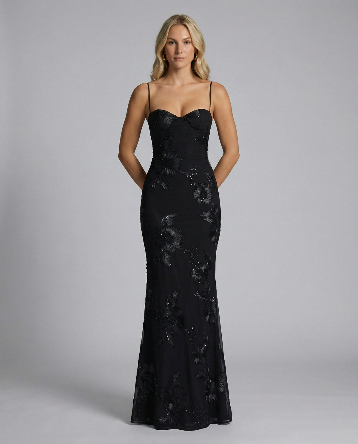 Aurélie | Embroidered Evening Maxi Dress