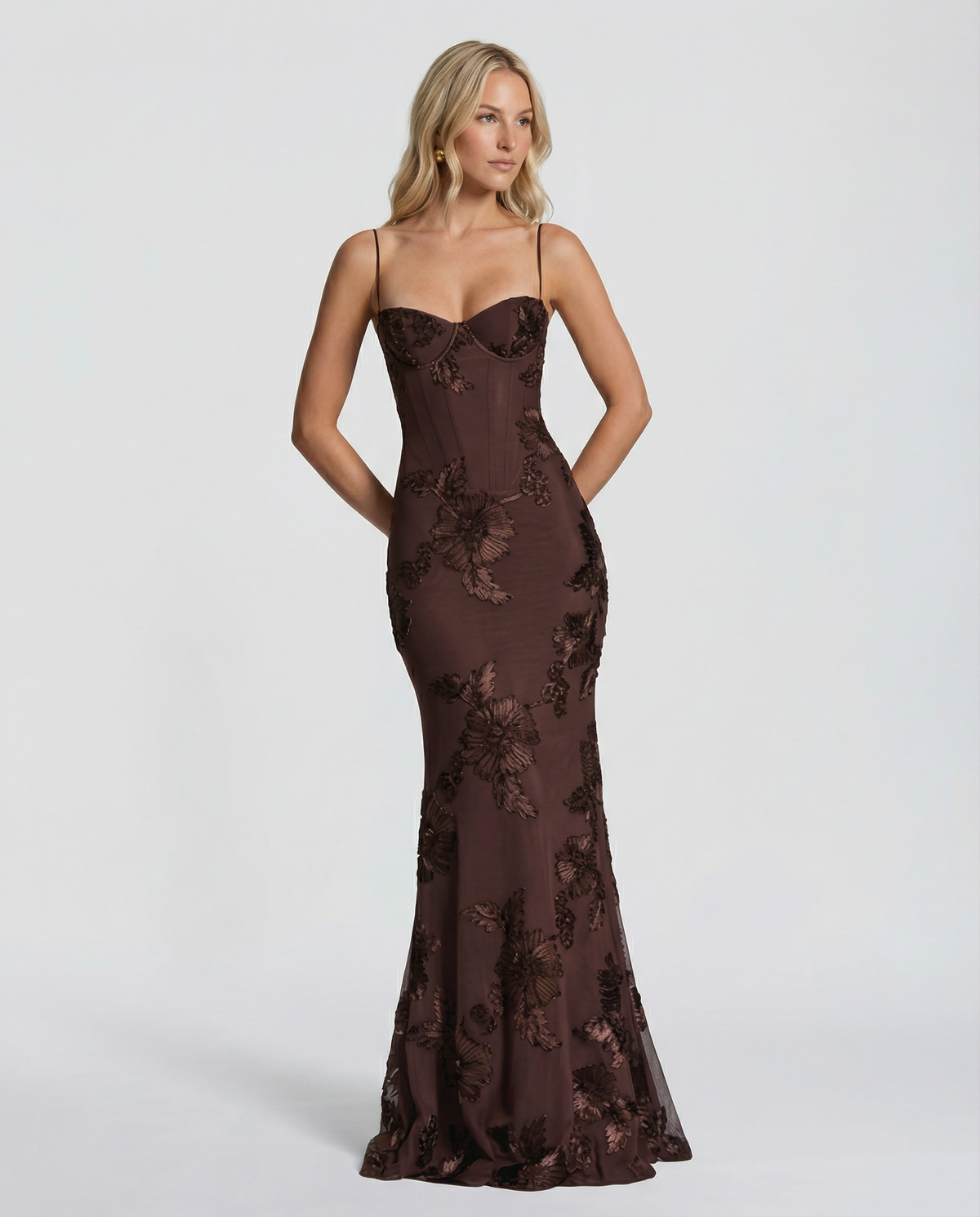 Aurélie | Embroidered Evening Maxi Dress