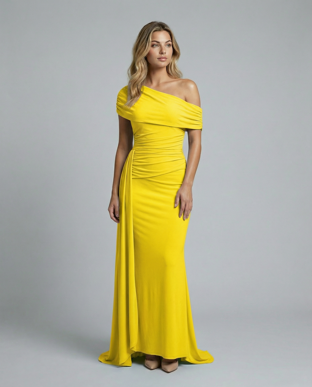 Celeste | Elegant Off Shoulder Maxi Dress