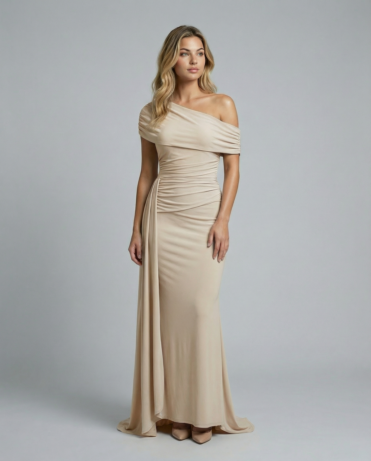 Celeste | Elegant Off Shoulder Maxi Dress