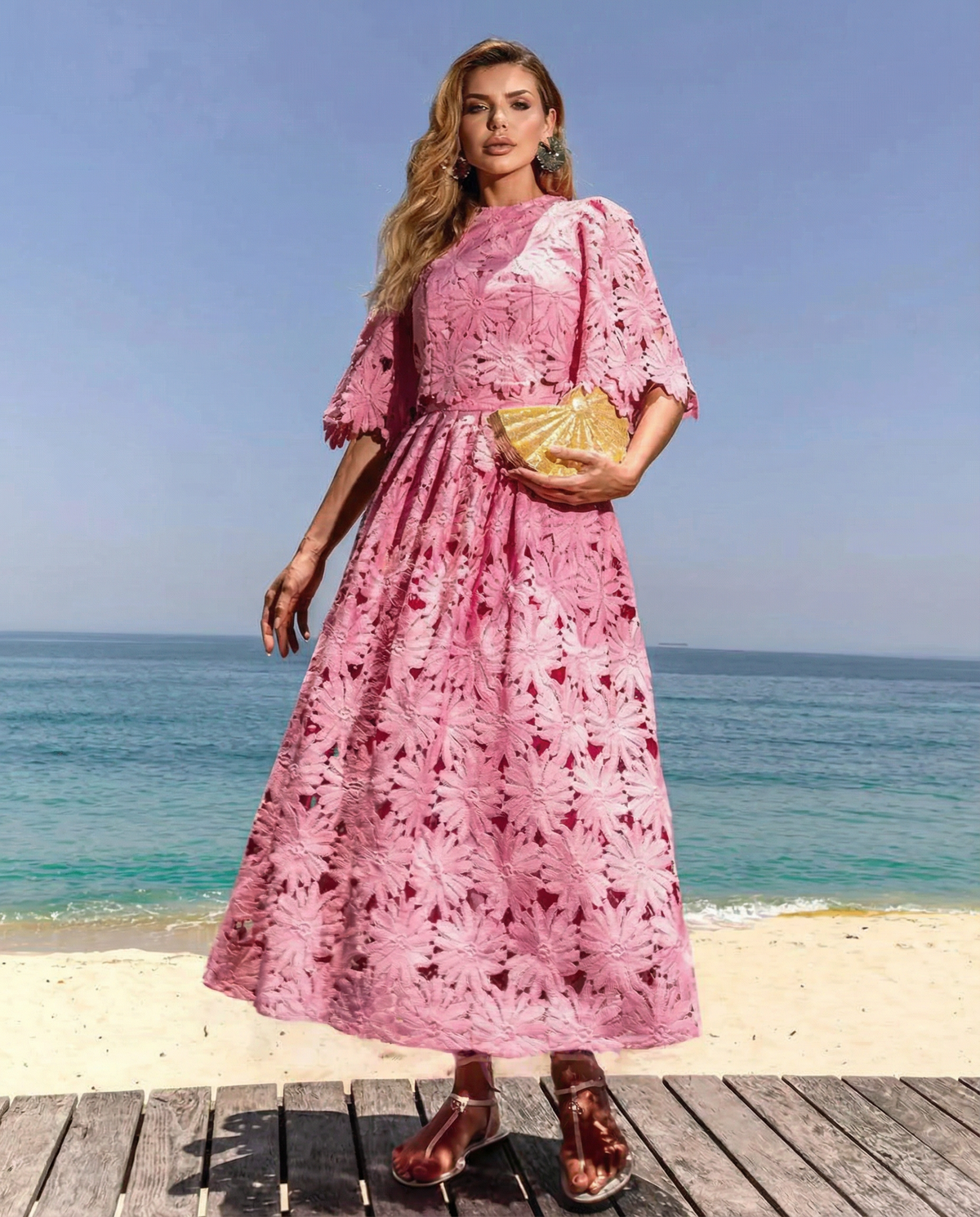Sophie | Lace Midi Dress